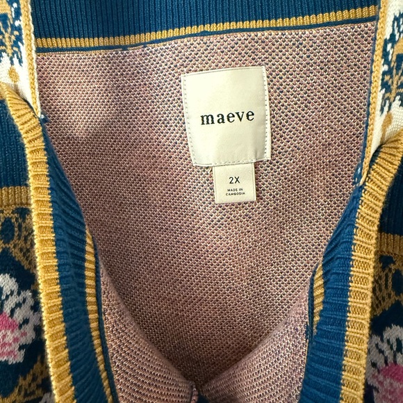 Anthropologie Maeve Square Neck Crop Sweater Tank Button Front Multicolor 2X
NWT - Picture 6 of 10